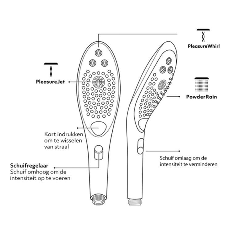 Womanizer Wave intieme Douchekop Chrome Womanizer