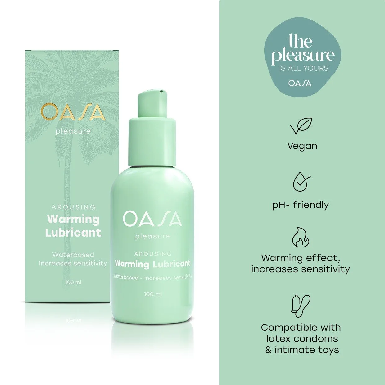 OASA Pleasure - Arousing Warming Waterbased Lubricant 100ml