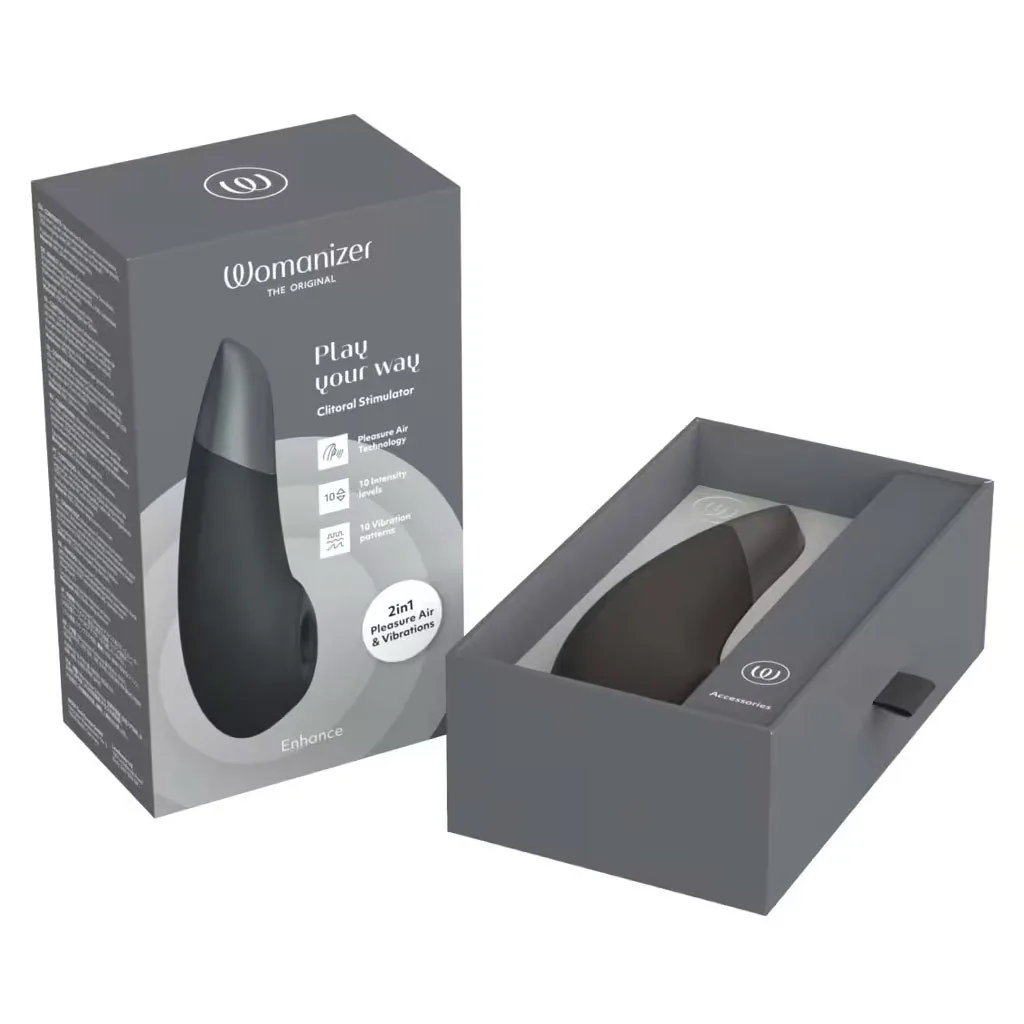 Womanizer ENHANCE Zwart - 2 in 1 Luchtdruk Vibrator