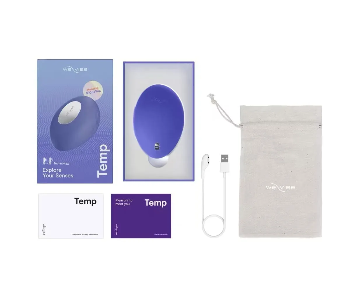 We-Vibe Temp Blue - Opleg vibrator met warmte- en koude functie