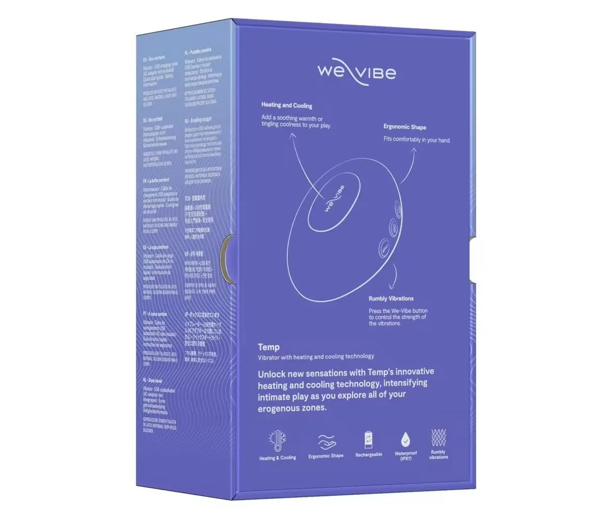 We-Vibe Temp Blue - Opleg vibrator met warmte- en koude functie