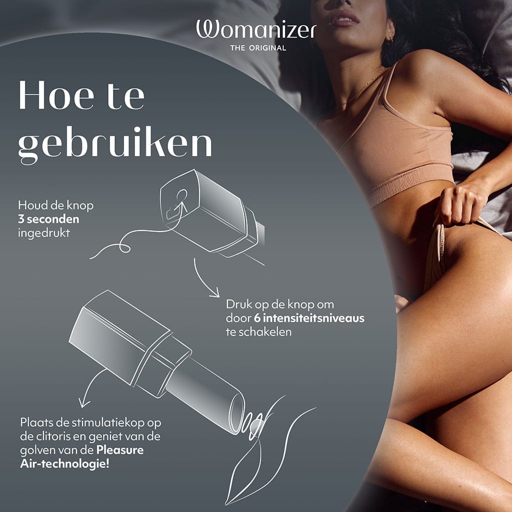 Womanizer Beauty – Lipstick Luchtdruk Vibrator – Zwart